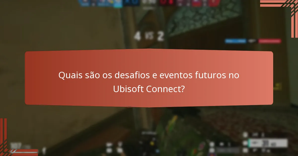 Quais são os desafios e eventos futuros no Ubisoft Connect?
